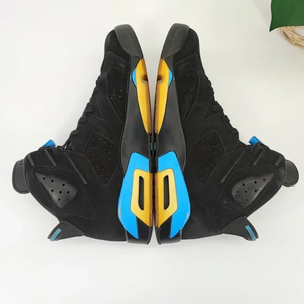 Nike Men's Air Jordan 6 Retro Tar Heels UNC 2017 Black Sneakers Size 11 - Picture 5 of 8